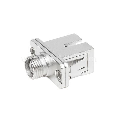 Adaptador híbrido de metal simples acoplador FC-SC fibra óptica fêmea/fêmea para telecomunicações de data center FTTX