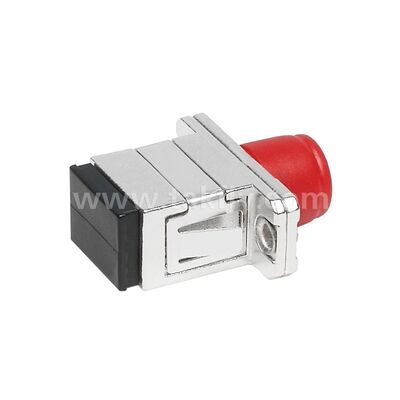 Adaptador híbrido de metal simples acoplador FC-SC fibra óptica fêmea/fêmea para telecomunicações de data center FTTX