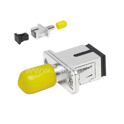 Acoplador de fibra óptica ST-SC Simplex Metal Hybrid Adaptador Feminino/Feminino para Data Center Telecom FTTX