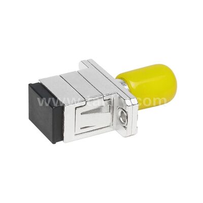 Acoplador de fibra óptica ST-SC Simplex Metal Hybrid Adaptador Feminino/Feminino para Data Center Telecom FTTX