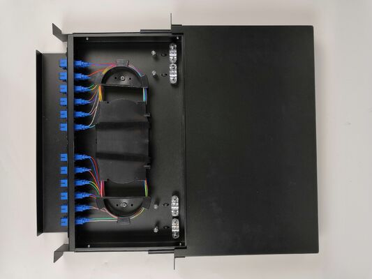 24 Core Slidable 19 Inch Rack-Mount Fiber Optic Distribution Frame with Simplified Cable Management