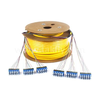 Cordões de Fibra Óptica 36Cores SC-SC Pre-terminado Breakout Patchcord para Telecom Data Center