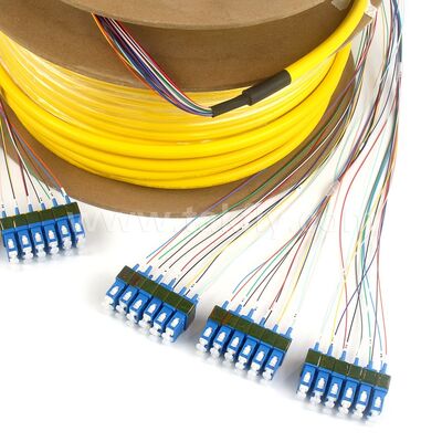 Cordões de Fibra Óptica 36Cores SC-SC Pre-terminado Breakout Patchcord para Telecom Data Center