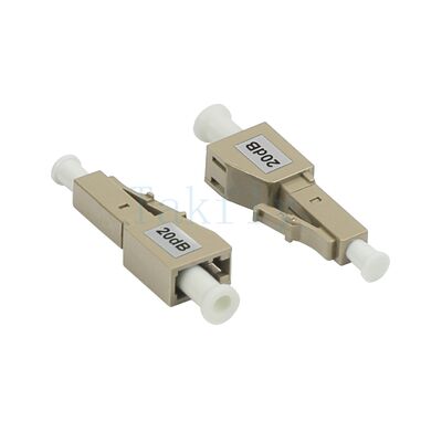 Atenuador de fibra óptica LC macho para fêmea – tipo fixo em linha para modo único/multimodo