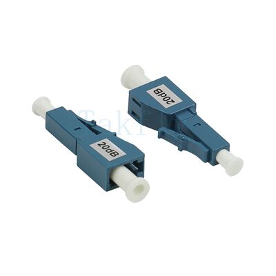 Atenuador de fibra óptica LC macho para fêmea – tipo fixo em linha para modo único/multimodo