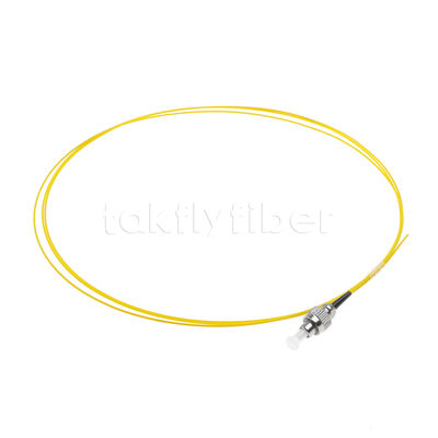 FC Simplex Optical Pigtail Modo único 9/125μm, 1m/2m/3m comprimento, 0,9mm/2,0mm/3,0mm, PVC/LSZH jaqueta