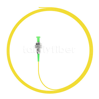 FC Simplex Optical Pigtail Modo único 9/125μm, 1m/2m/3m comprimento, 0,9mm/2,0mm/3,0mm, PVC/LSZH jaqueta
