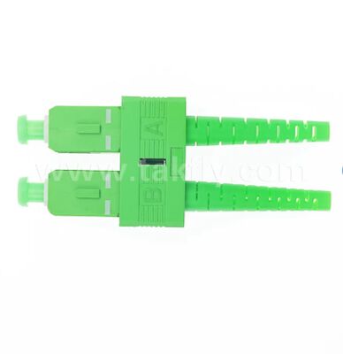 Conector de fibra óptica SC/APC, caixa verde 8° Conector polido em ângulo, reflexo traseiro baixo Alta precisão SC APC Simplex Adaptador para rede óptica FTTH CATV