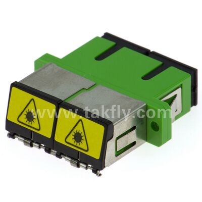 Adaptador de fibra óptica de manga de zircônio SC com opção duplex e configuração sem flanges