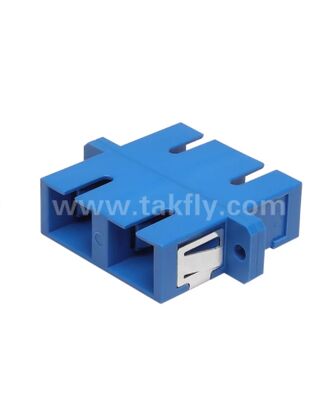 Adaptador de fibra óptica SC Duplex, baixa perda de inserção para conexão cabo a cabo e cabo a equipamento