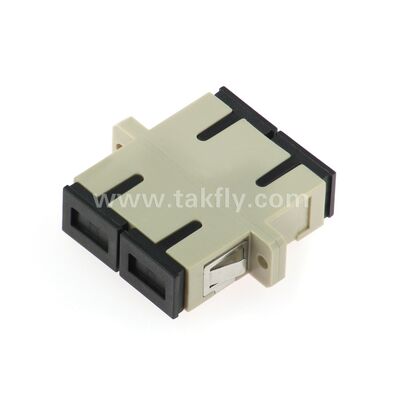 Adaptador de fibra óptica SC ️ Manga de zircônio, sem flanges ou com flanges duplex, para SM/MM, operação a -40~85°C