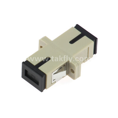 Adaptador de fibra óptica SC ️ Manga de zircônio, sem flanges ou com flanges duplex, para SM/MM, operação a -40~85°C