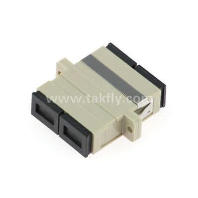 Adaptador de fibra óptica SC ️ Manga de zircônio, sem flanges ou com flanges duplex, para SM/MM, operação a -40~85°C