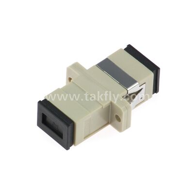Adaptador de fibra óptica SC ️ Manga de zircônio, sem flanges ou com flanges duplex, para SM/MM, operação a -40~85°C