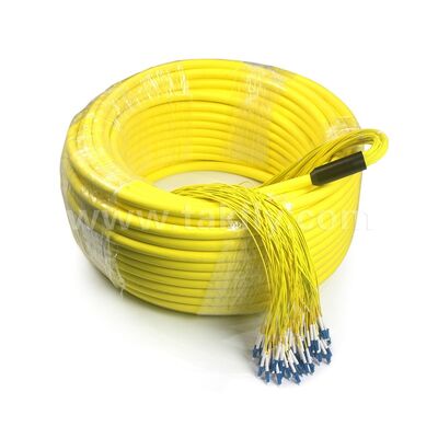 Cordões de Fibra Óptica 96Cores LC-LC Pre-terminado Breakout Patchcord para Telecom Data Center