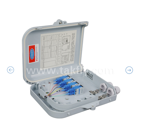 Caixa de terminação FTKS-1805-8E com adaptador SC/UPC SM SX de 8 PCS e cauda de porco totalmente instalada
