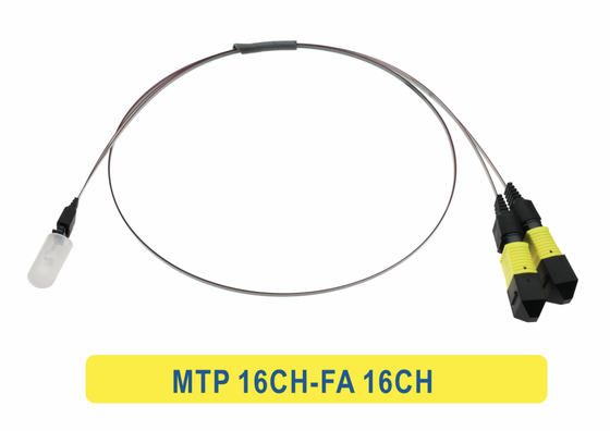 16CH MTP/MPO para 16CH FA Fiber Array Fibra Óptica Patchcord Cabo para Data Center/CPO