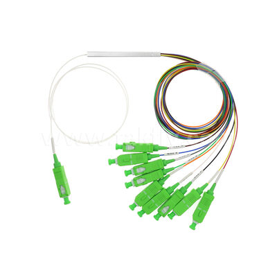 Splitter PLC de 1 × 9 canais com fibra de 0,9 mm para redes de distribuição óptica FTTH/FTTX