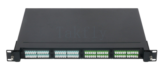 Patch Panel de alta densidade 1U 19" MPO/MTP - 4 slots de cassete, montagem em rack