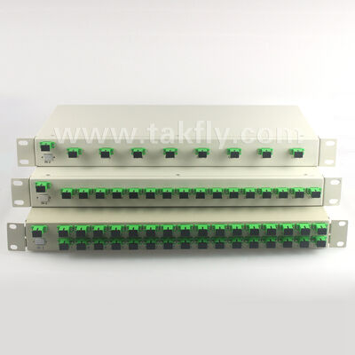 1U Rack Mount PLC Splitter com alta uniformidade, suporte de comprimento de onda completo e capacidade de operação reversa