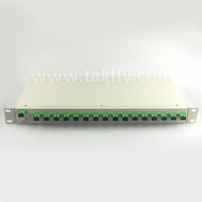 1U Rack Mount PLC Splitter com alta uniformidade, suporte de comprimento de onda completo e capacidade de operação reversa