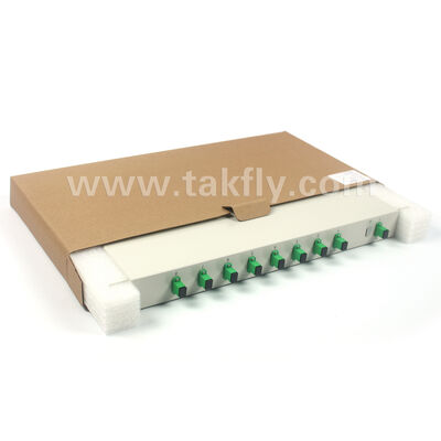 Série completa de divisores PLC 1×2 a 1×32 – Chassi de rack 1U para escritório central
