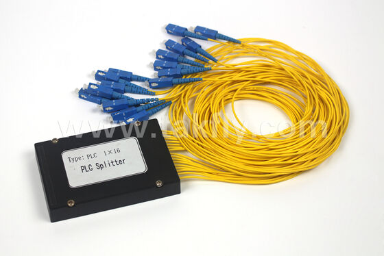 Versátil ABS Box PLC Splitter 1×2 a 1×64, baixa perda, ampla temperatura, personalizável