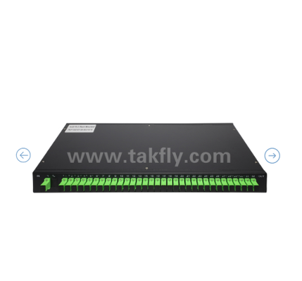 1U Rack Mount PLC Splitter Óptico ′′ 19" Painel, G657A1 de modo único, SC/APC, para distribuição de sinal óptico