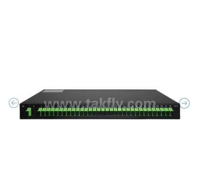 1U Rack Mount PLC Splitter Óptico ′′ 19" Painel, G657A1 de modo único, SC/APC, para distribuição de sinal óptico