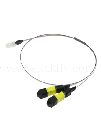 Conjunto de matriz de fibra MTP-16CH-FA - Conector MTP para matriz de fibra com ranhura em V de 16 canais, baixa perda de inserção, para transceptores ópticos de alta velocidade e aplicações de CPO/data center