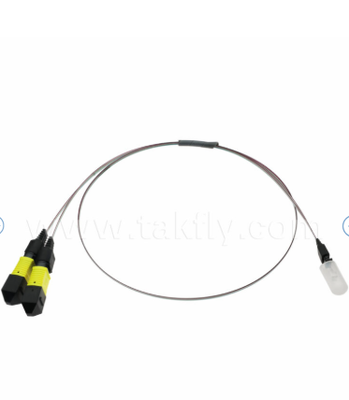 Conjunto de matriz de fibra MTP-16CH-FA - Conector MTP para matriz de fibra com ranhura em V de 16 canais, baixa perda de inserção, para transceptores ópticos de alta velocidade e aplicações de CPO/data center