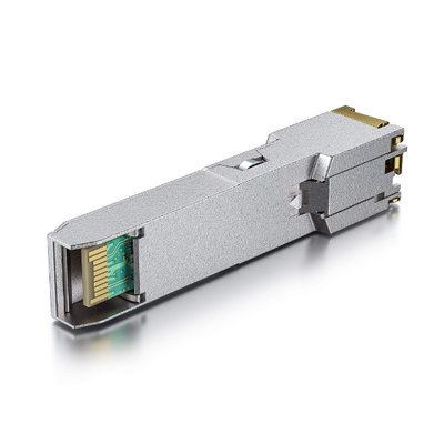 Transceptor SFP de cobre 1000BASE-T com velocidade de 1,25 Gbps, alcance de 100 m e baixo EMI