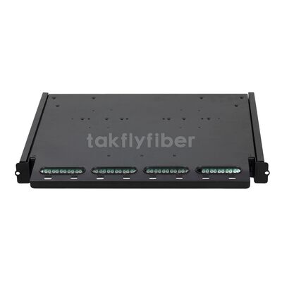 Painel de correção de rack de alta densidade Takfly com Plug-and-Play 12 Fiber MTP/MPO Cassette Management para Data Centers