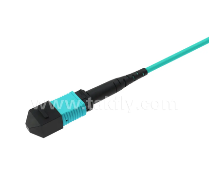 Mini cabo de patch tronco MPO/PC de 24 núcleos – multimodo OM3, entrada 2×MPO para saída 2×MPO, baixa perda de inserção, para data center de alta densidade e aplicações 40G/100G SR4