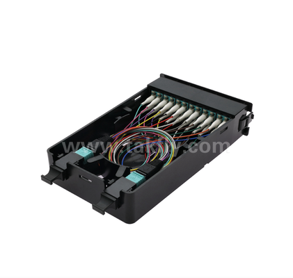 Módulo de cassete pré-terminado TK-HRM-04, 12C/24C, modo duplo: LC Pigtail Fusion ou MPO-LC Gerenciamento de cassetes, Plug-and-Play para cablagem de centros de dados