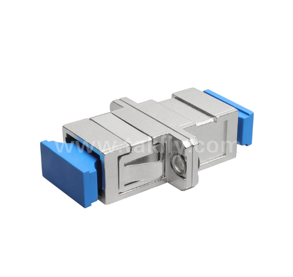 Adaptador de Fibra de Metal SC Simplex ¢ Casamento de metal durável, baixa perda de inserção, resistente a altas e baixas temperaturas, para conexões de cabo-a-cabo e cabo-a-equipamento de fibra óptica
