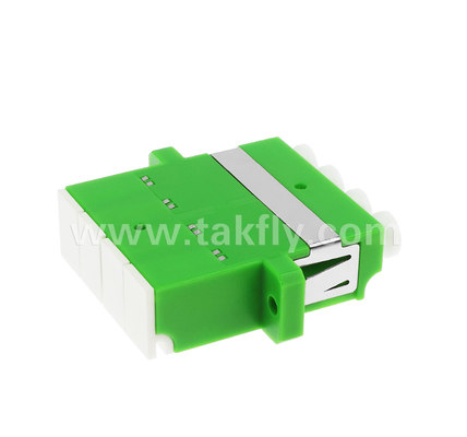 Adaptador de Obturador Interno LC Quad 4 em 1 APC LC Duplex com Obturador Integrado, Protege os Olhos do Laser de Fibra Ótica, Compatível com a IEC e RoHS, para Data Center e Conexões de Fibra de Alta Potência