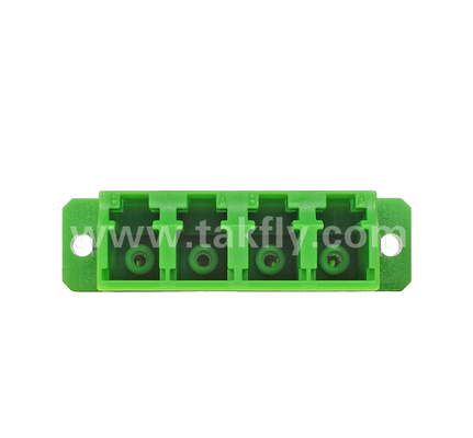 Adaptador de Obturador Interno LC Quad 4 em 1 APC LC Duplex com Obturador Integrado, Protege os Olhos do Laser de Fibra Ótica, Compatível com a IEC e RoHS, para Data Center e Conexões de Fibra de Alta Potência