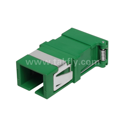 Adaptador SC Simplex com tampa externa e obturador lateral