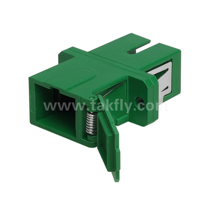 Adaptador SC Simplex com tampa externa e obturador lateral