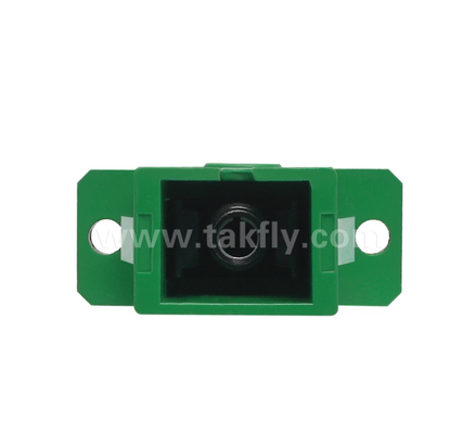 Adaptador SC Simplex com tampa externa e obturador lateral