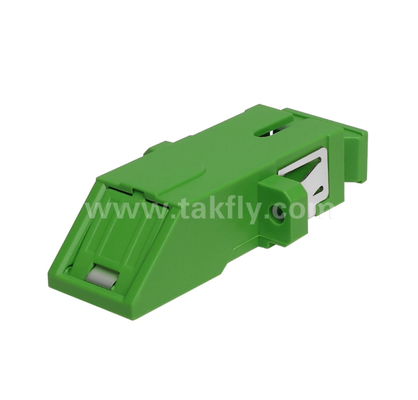 Adaptador Simplex de tipo diagonal SC com obturador interno incorporado Proteção contra poeira e proteção ocular a laser, baixa perda de inserção, para conexões de FTTx e Data Center