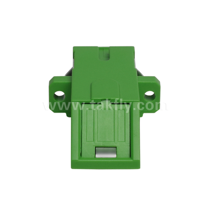 Adaptador Simplex de tipo diagonal SC com obturador interno incorporado Proteção contra poeira e proteção ocular a laser, baixa perda de inserção, para conexões de FTTx e Data Center