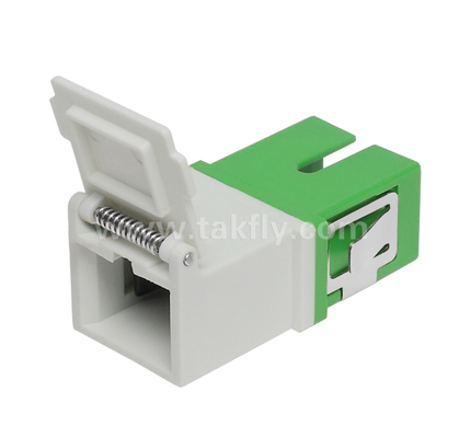 Adaptador SC Simplex com tampa externa e obturador frontal – Proteção ocular à prova de poeira e laser, baixa perda de inserção, para conexões de data center e fibra FTTx