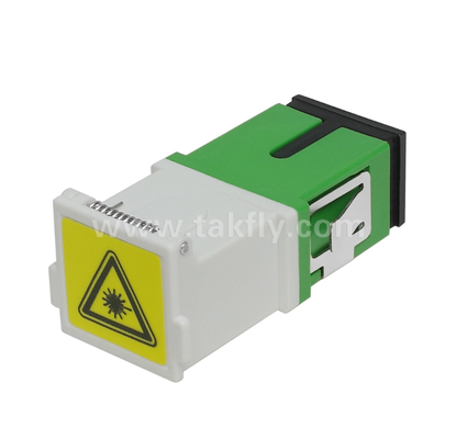 Adaptador SC Simplex com tampa externa e obturador frontal – Proteção ocular à prova de poeira e laser, baixa perda de inserção, para conexões de data center e fibra FTTx