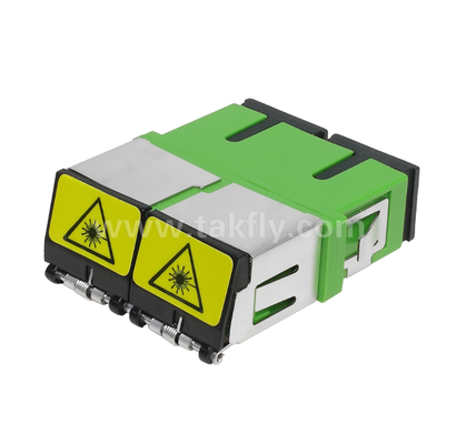 Adaptador duplex SC com obturador dianteiro