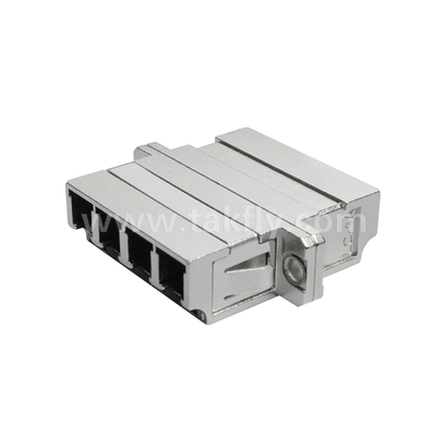 Adaptador LC Quad Metal ¢ Interface LC de 4 portas de alta densidade, robusta, com baixa perda, resistente a altas e baixas temperaturas