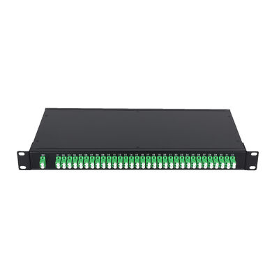 OEM 1U 19Inch 2x64 Rack Mount LC Fiber Optic PLC Splitter para Data Center FTTx
