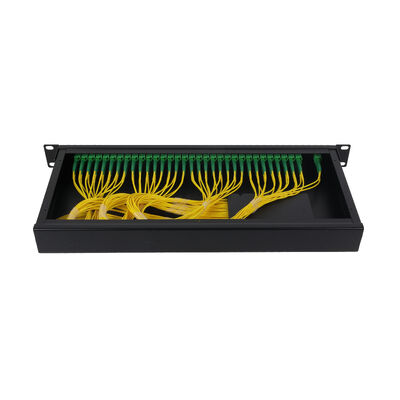 OEM 1U 19Inch 2x64 Rack Mount LC Fiber Optic PLC Splitter para Data Center FTTx