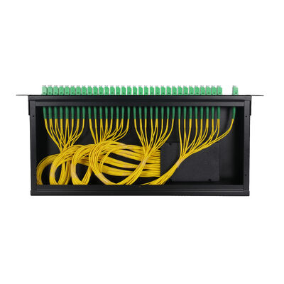 OEM 1U 19Inch 2x64 Rack Mount LC Fiber Optic PLC Splitter para Data Center FTTx